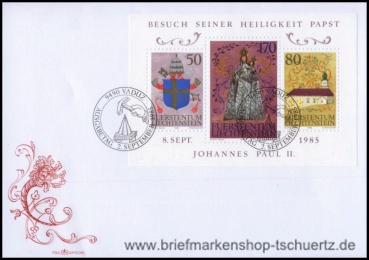 Liechtenstein, Bl. 12 FDC